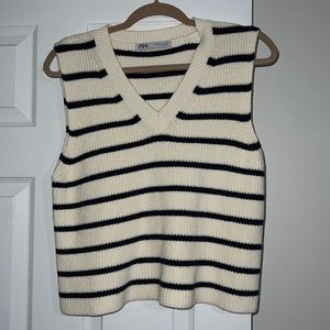 nwot Zara stripped knit sweater vest